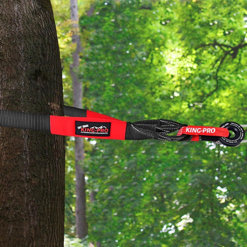 KING-PRO Tree Saver Strap 3in x 8ft, Emergency Recovery Tow Strap 33,000lbs Break Strength Tree Trunk Protector Rope for SUV ATV Off Road - Image 4